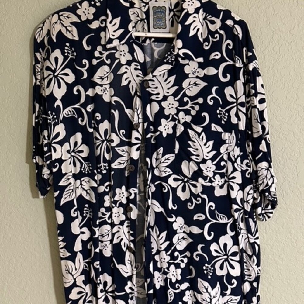 Ocean Current Men's Hawaiian Aloha Shirt size Large